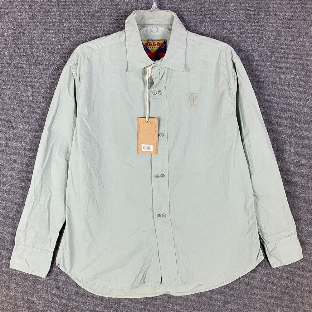 Yellow Casuals Button Up Shirt Men's XL NWD Long Sleeve 100% Cotton Adults